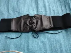 レースアップデザイン 黒ベルト フリーサイズxxxl