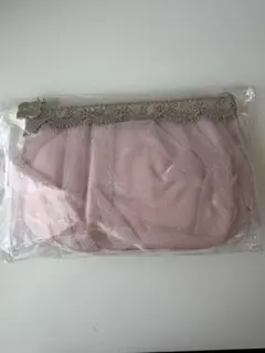 ジルスチュアート　ピンク メッシュ ポーチ レース装飾付き