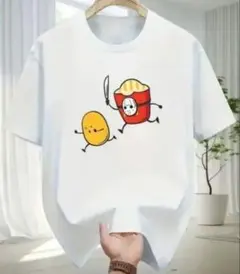おもしろ Tシャツ ユニーク パロディ　ホワイト XL