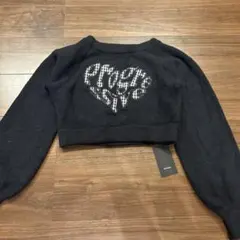 EMODA ニット トップス ブラック ハート柄