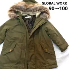こども服90～100　上着　アウター　カーキ　男女　冬服　迷彩柄　2～4歳のサムネイル