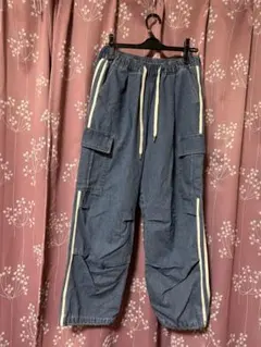 デニムブルー カーゴパンツ Lサイズ