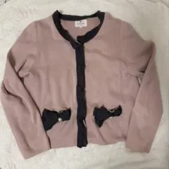ランバンオンブルー　カーディガン　くすみピンク