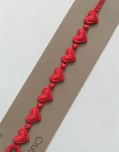 クルチアーニ　CRUCIANI　刺繍ブレスレット　通常サイズ　ハート　赤