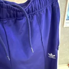 adidas 紫トレフォイル トラックパンツ パープル Mサイズ