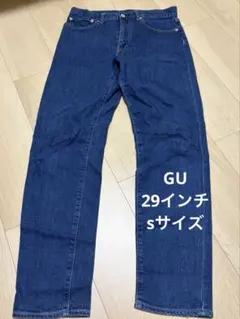 GU 男女兼用　ストレッチスリムジーンズ　インディゴブルーのサムネイル