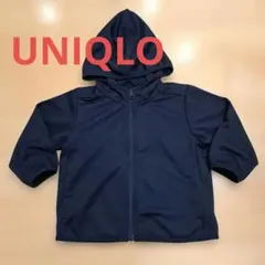 UNIQLO　ベビー　ネイビー フード付き ジップアップパーカーのサムネイル