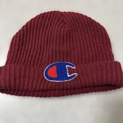 Champion チャンピオン ニット帽 ボルドー Cロゴ刺繍　デカロゴ