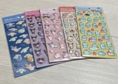 新品未開封　シナモロール　クロミ　マイメロ　ハンギョドン　ぷくっとシール