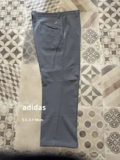 アディダスadidasゴルフ★グレー 立体パンツ　ウエスト98cm 大きいサイズ