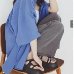 GRL グレイル　センタープレスストレートパンツ