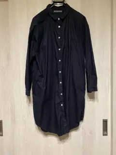 SUN VALLEY ネイビー シャツワンピース Lサイズのサムネイル