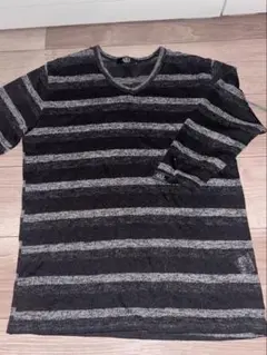 AZUL ストライプ Vネックセーター 7分丈M