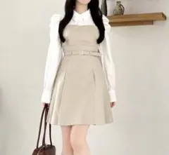 dazzlin 長袖レイヤードシャツミニワンピース