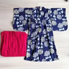 プティマイン 浴衣 女の子　ワンピース型　着付け不要　100 お祭り　夏