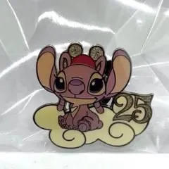 【非売品☆】リロ＆スティッチ エンジェル25周年記念 ピンバッジ