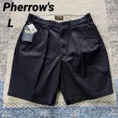 Pherrow's ショートパンツ ツータック ネイビー Lサイズのサムネイル