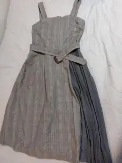 チェック柄ノースリーブワンピース S