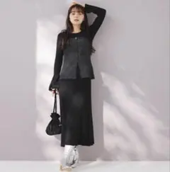 natural beauty ジップビスチェ＆ナローニットワンピース