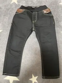 ウエストゴム ロングパンツ 黒