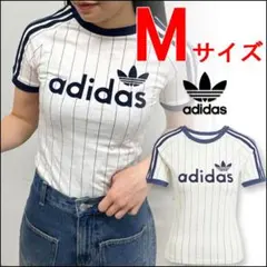 値下げ可☆アディダス Mサイズ 半袖 Tシャツ 3ストライプ 白 JC7705