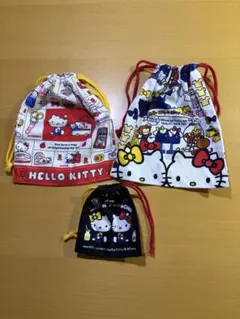 キティちゃんの巾着 3個セット