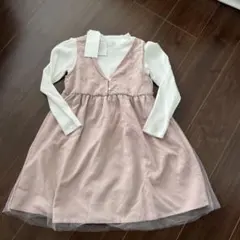 新品　RETROGIRL ピンク刺繍ワンピース　130