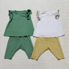 UNIQLO ドライクルーネックT リラックスフィットレギンス 7分丈 90
