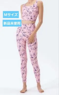 【新品】SUKALA LAVAラインフラワープリントブラトップレギンスMサイズ