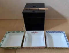 新品 みかえし 春 秋 ECHIZEN 越前漆器 懐石料理 皿 和製食器 重箱