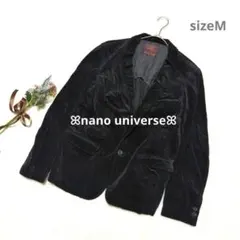 1464ꕤナノユニバース メンズテーラードジャケット【M】黒 古着 厚手 日本製