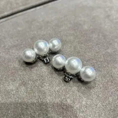 3連パールクリップ　シューズクリップ　シューズパーツ