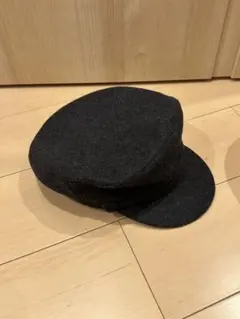 ウール ダークグレー キャスケット