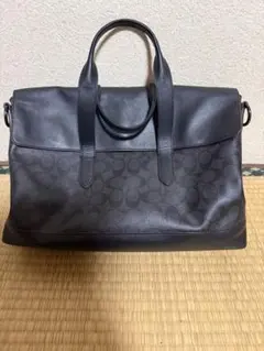 COACH 2way ビジネスバッグ ブラック レザー ショルダー ブリーフ