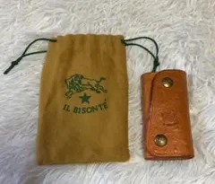 IL BISONTE オーストリッチ エンボスド レザーキーケース 4連のサムネイル