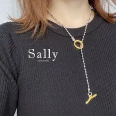 再販【ツートン】ステンレス　4mmボールチェーン マンテルネックレス