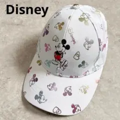 ディズニーDisney ミッキー総柄ホログラム風刺繍ベースボールキャップ 帽子