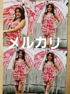 伊東りな（いとうりな）生写真4枚セット①洗剤革命レースクイーン(ハガキサイズ)