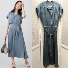 グリーン ロングワンピース