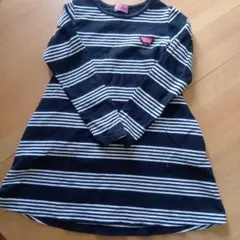 ストライプ長袖ワンピース 120cm