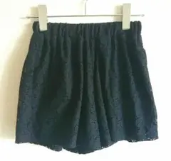 sweet rouge 花柄 レース ショートパンツ ブラック