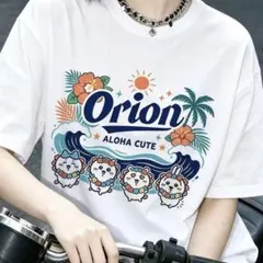 Orionビール 半袖Tシャツ ホワイト フロントプリント