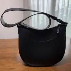 【美品】UNIQLO・レザータッチ・ワンハンドル・ショルダーバッグ・Bk