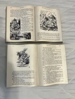 サリュ　ブックウォールアート／不思議の国のアリスインテリア　2個セット