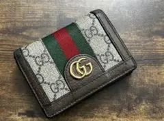 GUCCI グッチ オフィディア GGマーモント シェリーライン 二つ折り財布