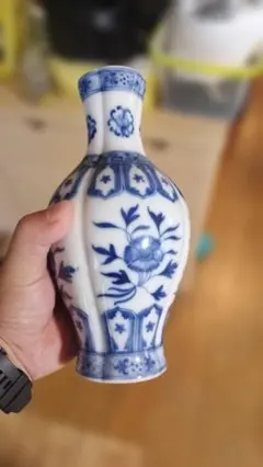 中国 明時代晩期 染付 瓢箪型 花瓶 陶器 - メルカリ