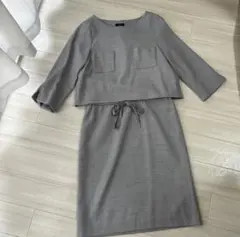 SHIPS シップス セットアップ トップス付き ワンピース グレー 日本製