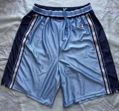 90s Champion バスケットボール ゲームパンツ ライトブルー XO