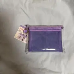 추색 클리어 파우치 퍼플