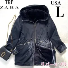 ZARA trf ✨即完売品✨リバーシブル モッズコート ファーコート 金 金具